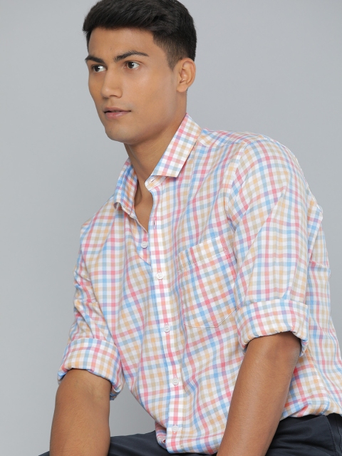 

Mast & Harbour Men Multicoloured Slim Fit Twill Gingham Checked Casual Shirt, Multi
