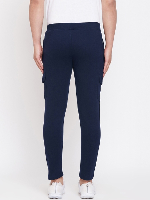 

Okane Men Navy Blue Solid Slim Fit Track Pants