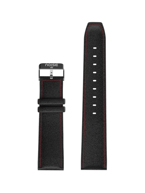 

NOISE Adults Black NoiseFit Endure Smartwatch Fused Leather-Silicone Strap