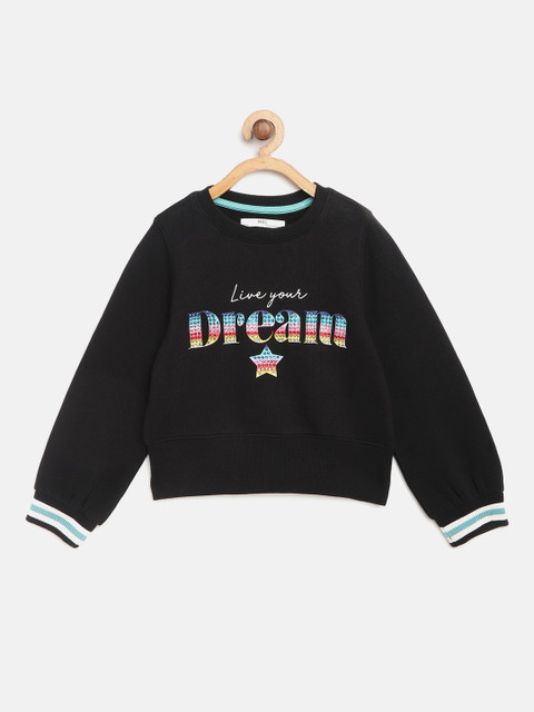 

Marks & Spencer Girls Black Printed Sweatshirt