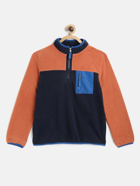 

Marks & Spencer Boys Navy Blue & Rust Colourblocked Sweatshirt