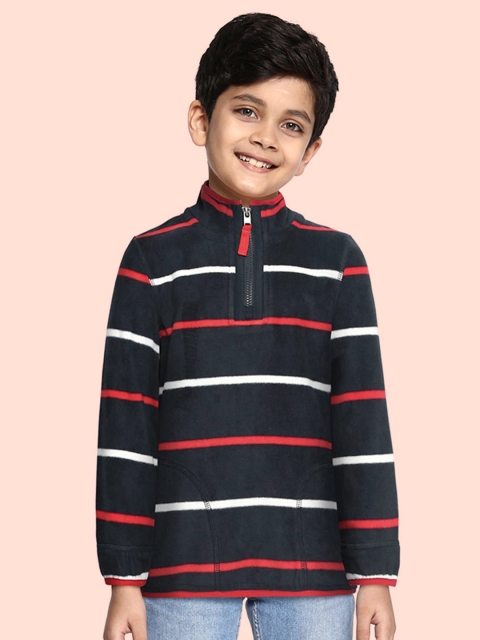 

Marks & Spencer Boys Navy Blue & Red Striped Sustainable Sweatshirt