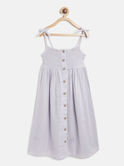 

Marks & Spencer Girls Lavender Solid Smocked Empire Dress