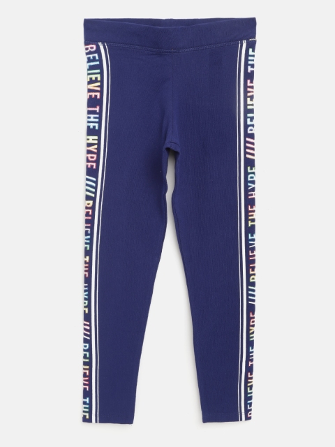 

Marks & Spencer Girls Navy Believe The Hype Side Tape Leggings, Navy blue