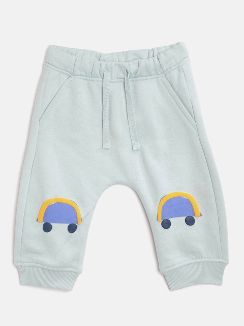 

Marks & Spencer Kids Mint Green Solid Joggers with Printed Detail