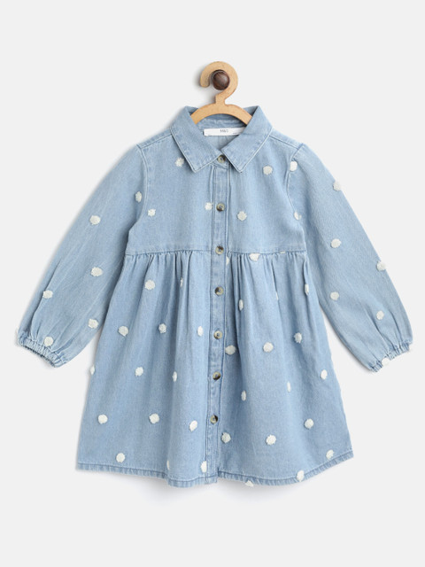 

Marks & Spencer Girls Blue Applique Denim Shirt Dress