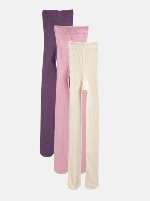 

Marks & Spencer Girls Pack of 3 Solid Winter Stockings, Beige