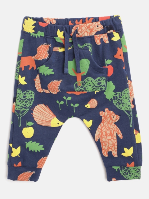 

Marks & Spencer Kids Navy Blue & Green Conversational Print Joggers