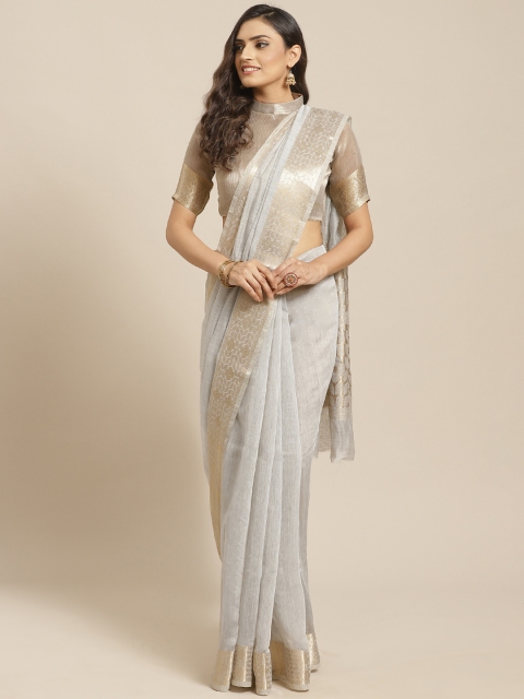 

Saree mall Grey Woven Design Saree