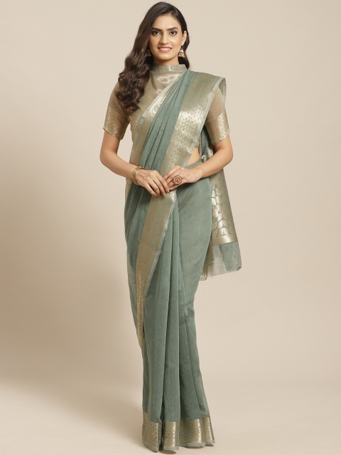 

Saree mall Green Woven Design Saree