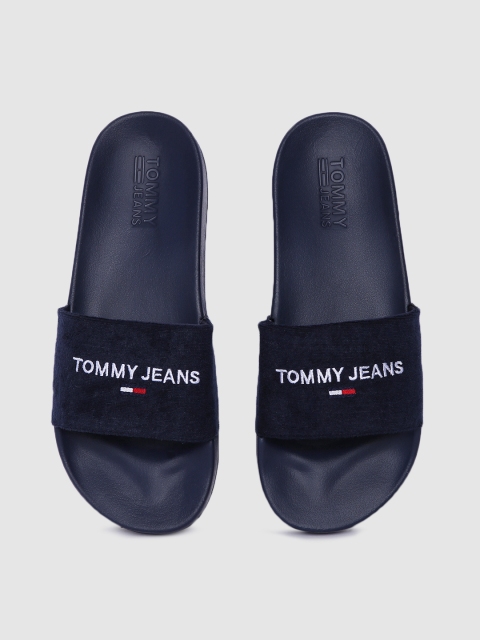 

Tommy Hilfiger Men Navy Blue Printed Sliders