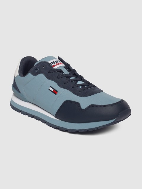 

Tommy Hilfiger Men Blue Colourblocked JEANS LIFESTYLE MIX RUNNER Leather Sneakers