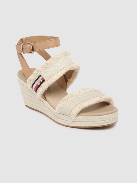 

Tommy Hilfiger Women Off-White Solid Wedges