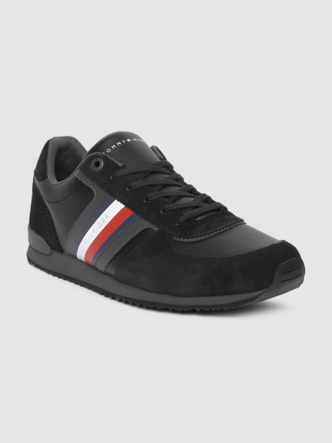 

Tommy Hilfiger Men Black Solid Iconic Mix Runner Sneakers