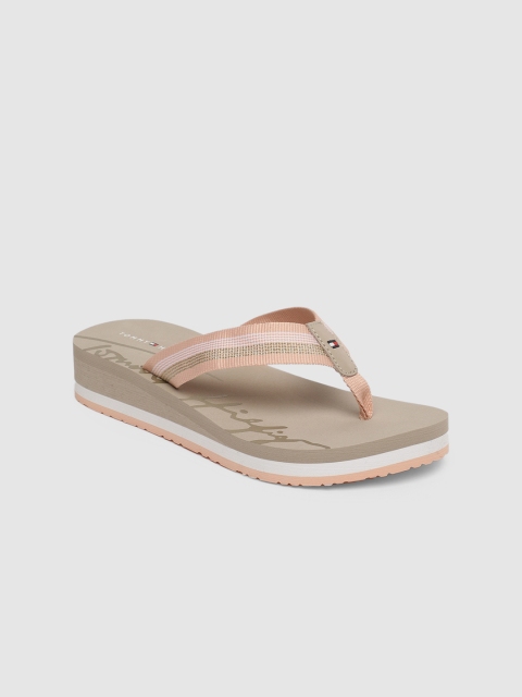 

Tommy Hilfiger Women Beige & Pink Colourblocked Wedges