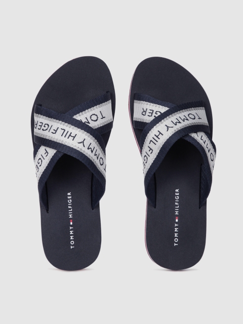 

Tommy Hilfiger Women Navy Blue & White Printed Slip-On