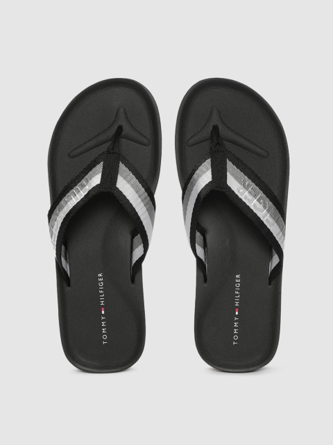

Tommy Hilfiger Men Black & White Printed Thong Flip-Flops