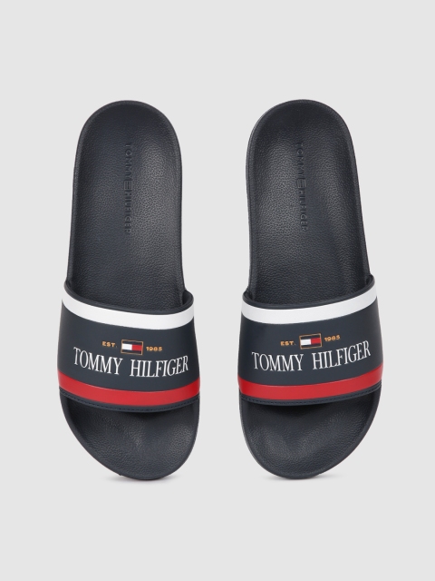 

Tommy Hilfiger Men Navy Blue Printed Sliders