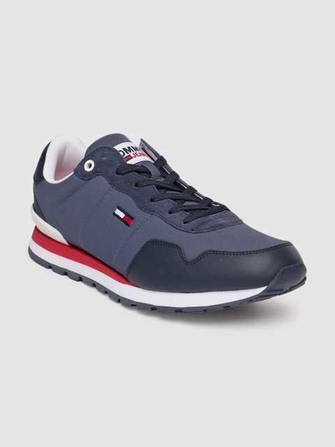 

Tommy Hilfiger Men Navy Blue Leather Sneakers