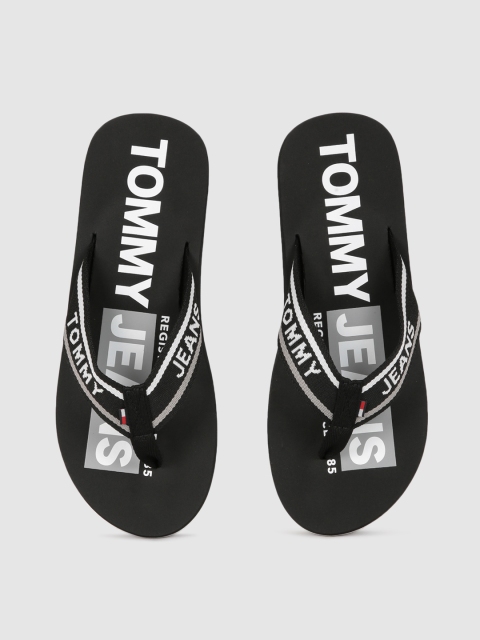 

Tommy Hilfiger Men Black & White Printed Thong Flip-Flops