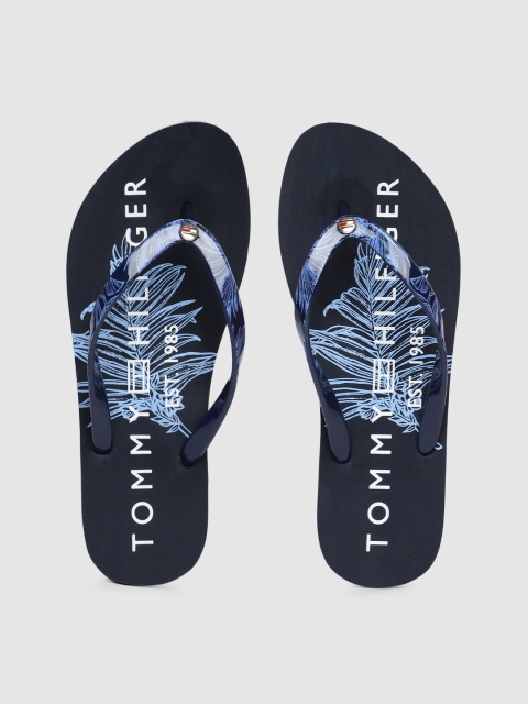 

Tommy Hilfiger Women Navy Blue Printed Thong Flip-Flops