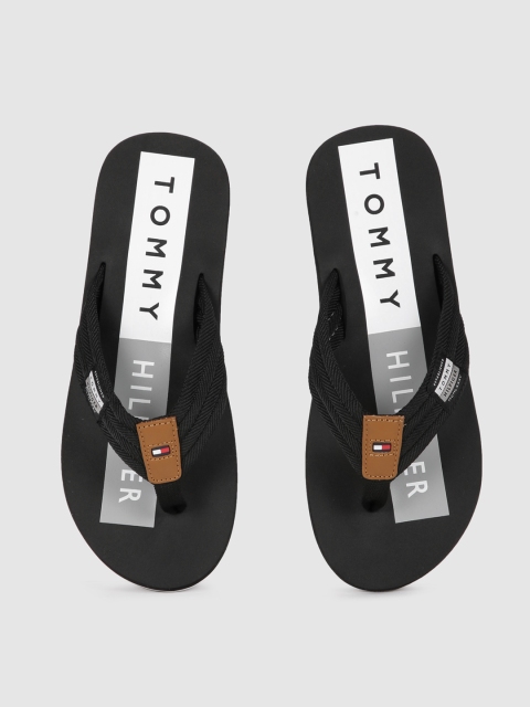 

Tommy Hilfiger Men Black Printed Thong Flip-Flops