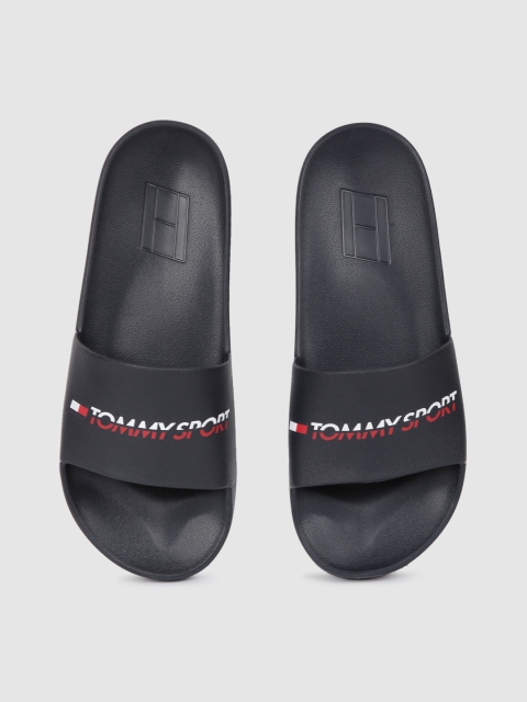 

Tommy Hilfiger Men Navy Blue Printed Sliders
