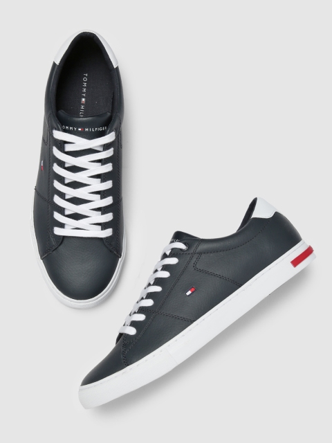 

Tommy Hilfiger Men Navy Blue Leather Sneakers
