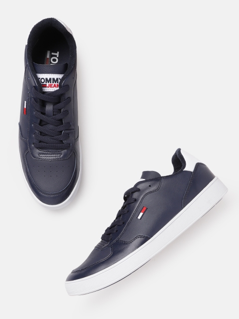 

Tommy Hilfiger Men Navy Blue Solid Sneakers