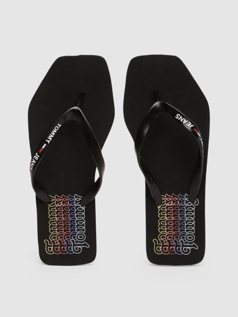 

Tommy Hilfiger Women Black Printed Thong Flip-Flops