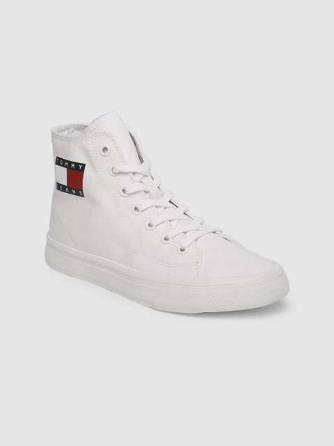 

Tommy Hilfiger Women White Solid Mid-Top Sneakers