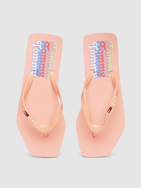

Tommy Hilfiger Women Peach-Coloured Printed Thong Flip-Flops