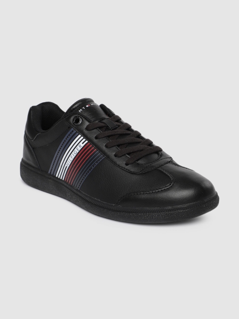 

Tommy Hilfiger Men Black Solid Sneakers