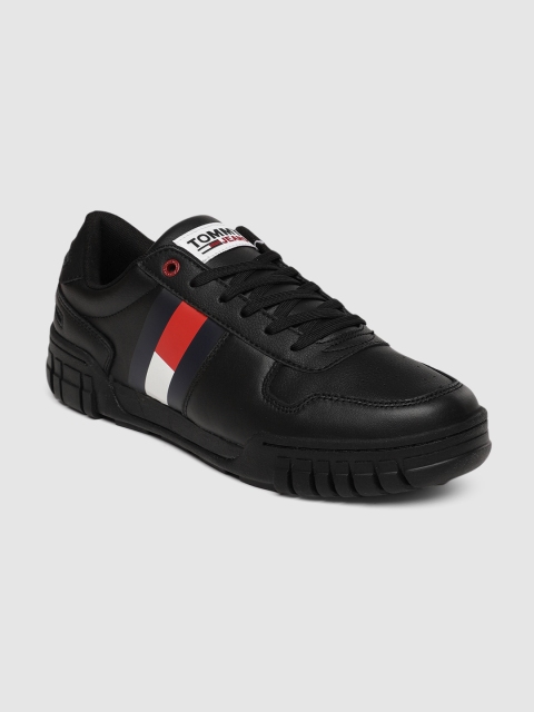 

Tommy Hilfiger Men Black RETRO JEANS Leather Sneakers
