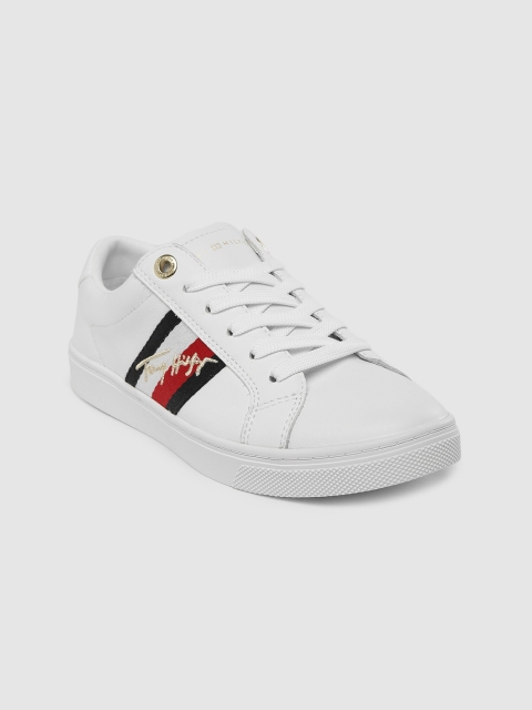 

Tommy Hilfiger Women White Leather Sneakers