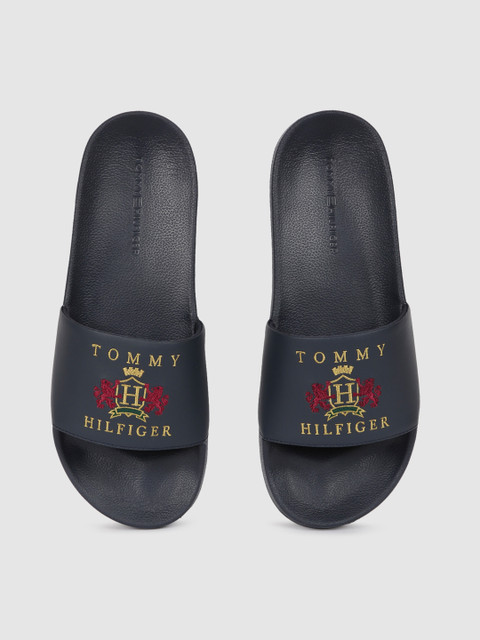 

Tommy Hilfiger Men Navy Blue Printed Sliders