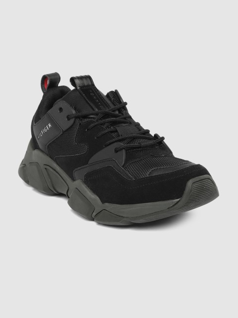 

Tommy Hilfiger Men Black Solid Sneakers