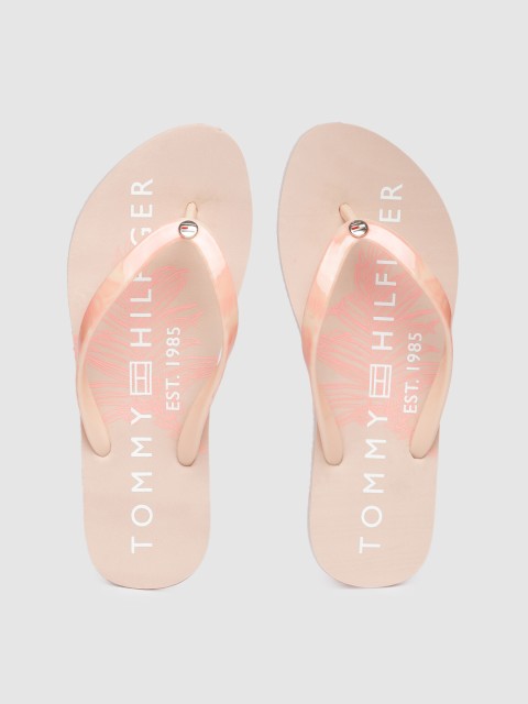 

Tommy Hilfiger Women Beige Printed Thong Flip-Flops