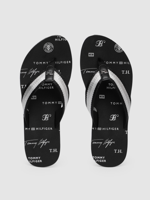 

Tommy Hilfiger Women Black & White Printed Thong Flip-Flops