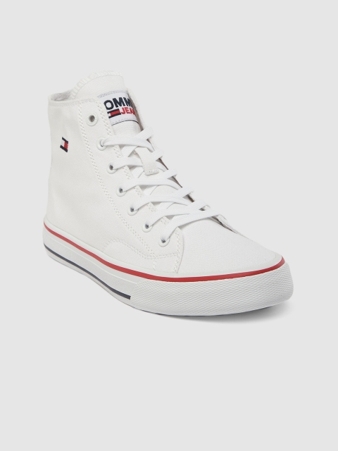 

Tommy Hilfiger Women White Solid Mid-Top Sneakers