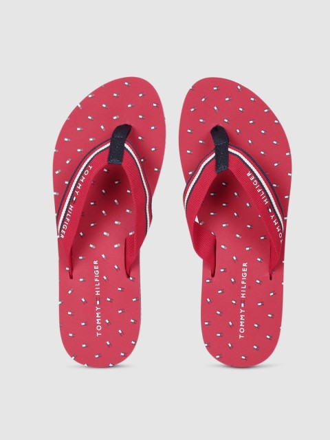 

Tommy Hilfiger Women Red & White Printed Thong Flip-Flops