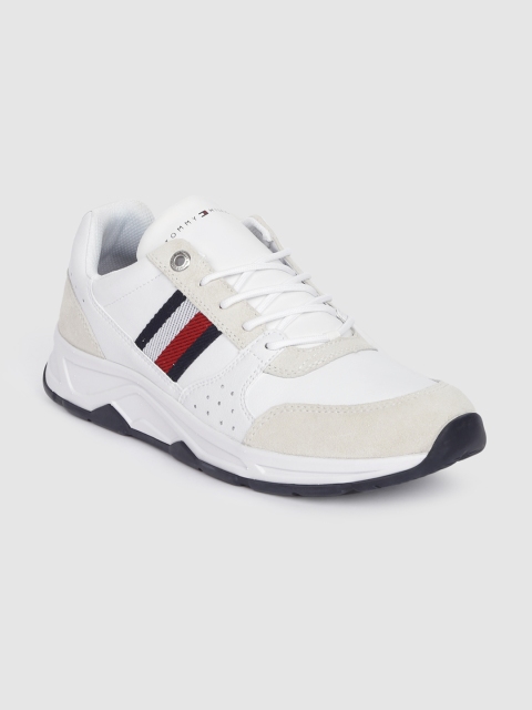 

Tommy Hilfiger Men White Leather Sneakers