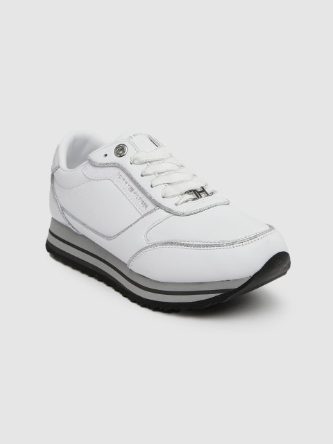 

Tommy Hilfiger Women White Leather Sneakers