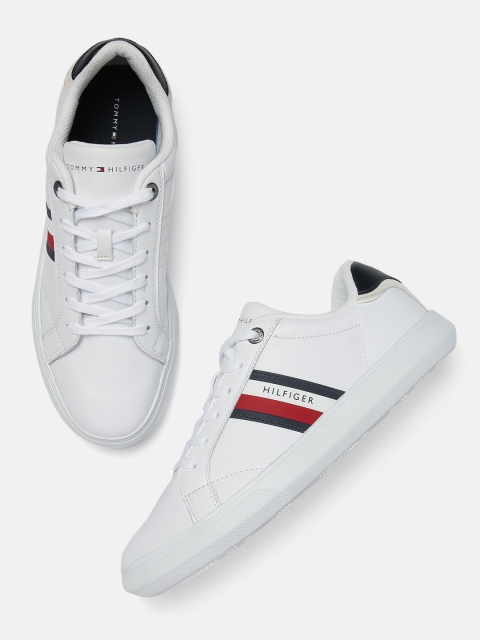 

Tommy Hilfiger Men White Leather Sneakers