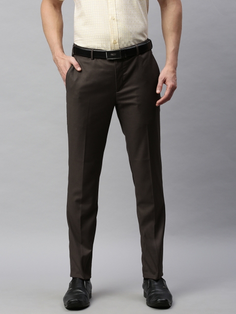 

Raymond Men Brown Slim Fit Solid Formal Trousers