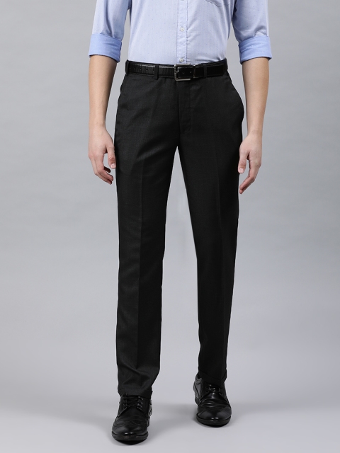 

Park Avenue Men Black Super Slim Fit Solid Formal Trousers