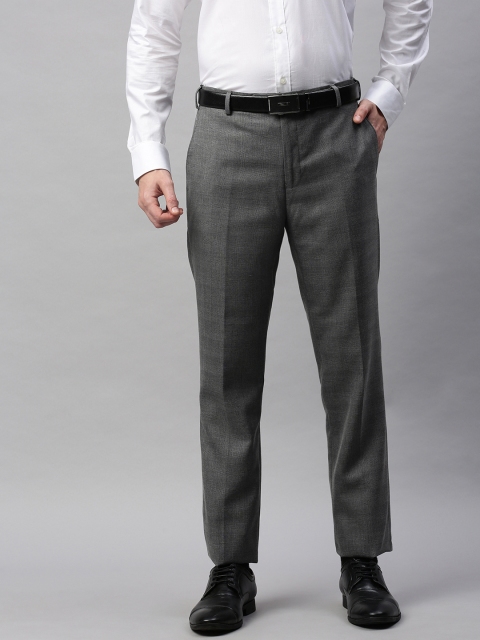 

Raymond Men Grey Contemporary Fit Checked Formal Trousers