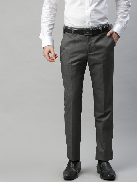 

Park Avenue Men Grey Slim Fit Solid Formal Trousers