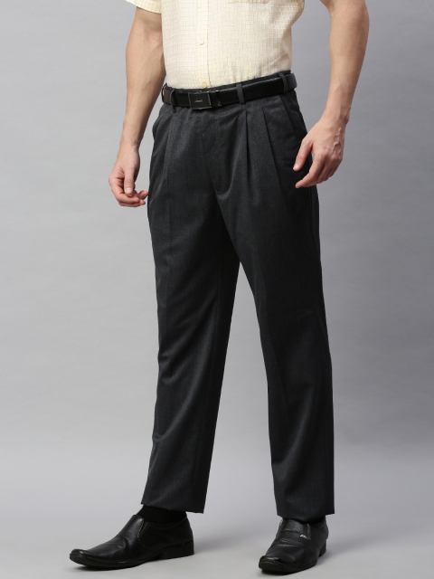 

Raymond Men Grey Regular Fit Solid Formal Trousers