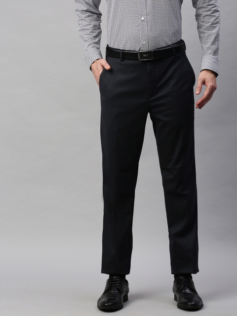 

Raymond Men Black Contemporary Fit Solid Formal Trousers